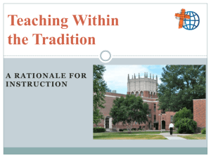 Teaching Within the Tradition