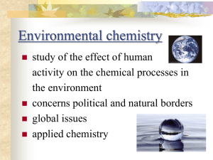 Environmental chemistry air pollution