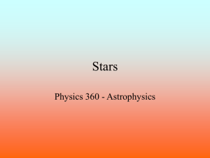 Intro Lecture: Stars - University of Redlands