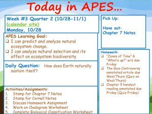 APES Week 3 Quarter 2 Lessons