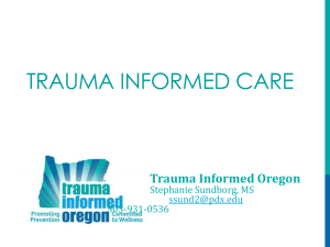 Trauma Informed Care 101