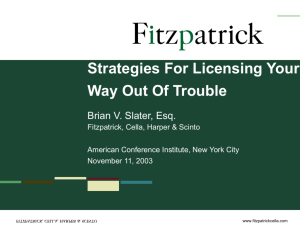 Strategies For Licensing Your Way Out Of Trouble