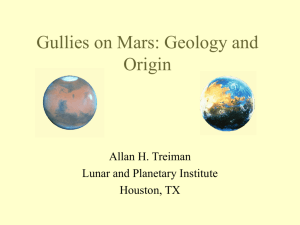 Gullies on Mars: Geology and Origins