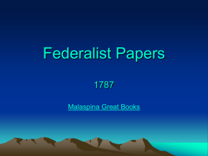 Federalist Papers - Malaspina Great Books