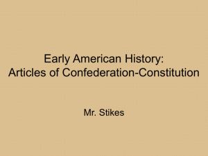 Early American History: Articles of Confederation