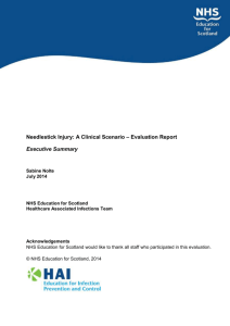 Summary Report: Needlestick Injury: A Clinical Scenario Evaluation