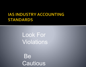 IAS INDUSTRY ACCOUNTING STANDARDS