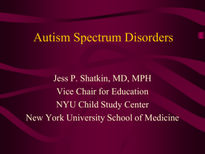 Autism Spectrum Disorders - American Academy of Child and