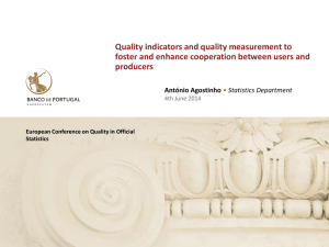 Quality indicators and quality measurement to foster and enhance