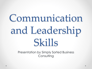 Communication and Leadership Skills Powerpoint