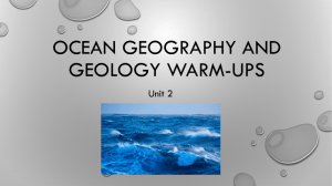 Ocean geography and geology warm-ups