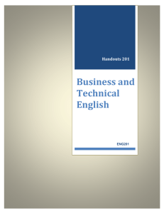 Business and Technical English