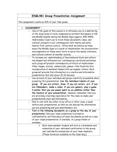Group Presentation Assignment * Mythology Fall 2004