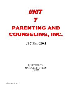 Quality Management - Unity Parenting & Counseling, Inc.