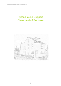 Statement Purpose - Hythe House Support