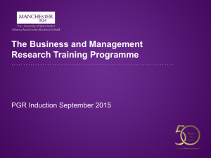 Introduction to Research Training Programme