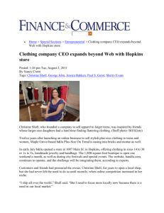 Clothing company CEO expands beyond Web with