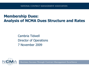 Att 5 Board Brief 2010-26, NCMA Membership Structure Presentation
