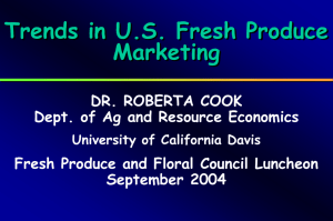 Trends in U.S. Fresh Produce Marketing