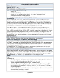 Inventory Management Game