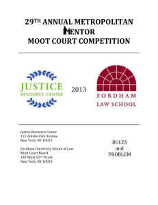 (2013) New York Metropolitan Mentor Moot Court Competition