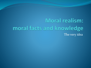 Moral knowledge - The Richmond Philosophy Pages