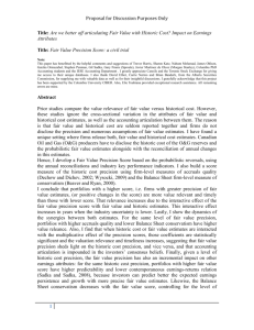 Fair Value and Probability Distributions