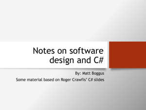 C# and Software Design notes