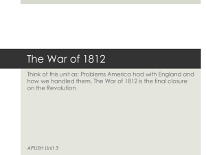 The War of 1812 - WLWV Staff Blogs