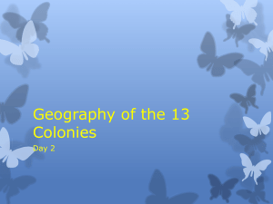 Geography of the 13 Colonies