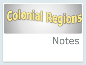 Colonial Regions Information