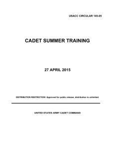 Chapter 2 – Cadet Summer Training General