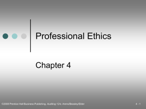 Chapter 4 – Professional Ethics