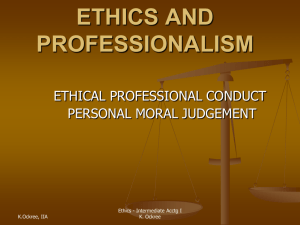 ethics and professionalism