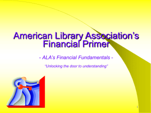 ALA Financial Primer - American Library Association