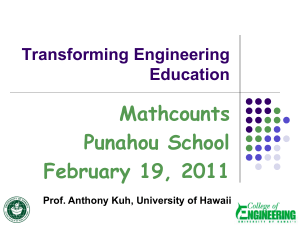 mathcounts - University of Hawaii