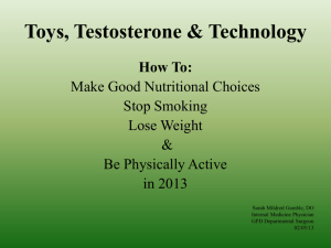 Toys, Testosterone and Technology