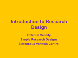 Introduction to Research Design, Part IV
