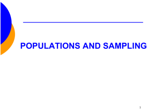 population or the Sampling