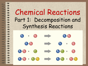 Decomposition reactions