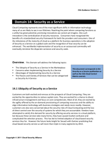 Domain 14: Security as a Service