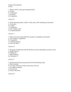 Chapter 5 Quiz Questions Group 4 1. Which is NOT a