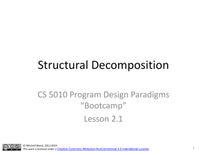 Lesson 2.1 Structural Decomposition