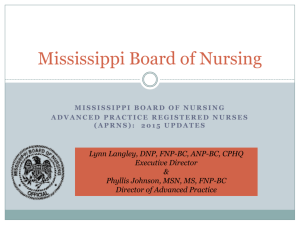 Mississippi Board of Nursing - Mississippi Nurses Association