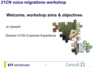 21CN voice migrations workshop