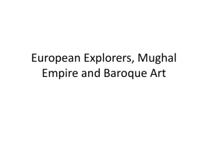 Mughal Empire, European Explorers and Baroque Art