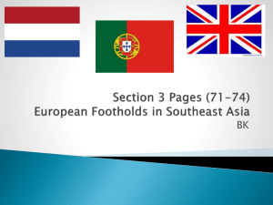 European Footholds in Southeast Asia presentation