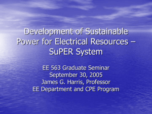 Sustainable Power for Electrical Resources –SuPER