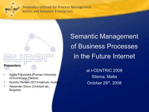 Semantic Business Process Management