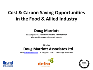 Cost & Carbon Saving Opportunities in the Food